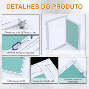 ALÇAPÃO P/FORRO GESSO/DRYWALL C/ TAMPA E CLICK–600X600MM BPW  COM 1 PC