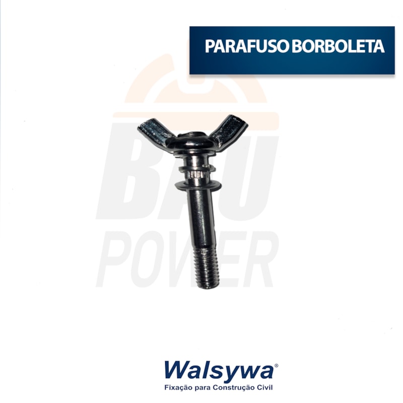 Parafuso Borboleta Perna Mecânica Com 1 Un Baupower