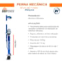 PERNA MECANICA DE ALUMINIO 60 - 100 CM  COM 1 UN