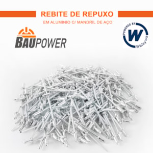 REBITE DE REPUXO ABA LARGA 4,8X25 MM (R525) CX COM 500 PC