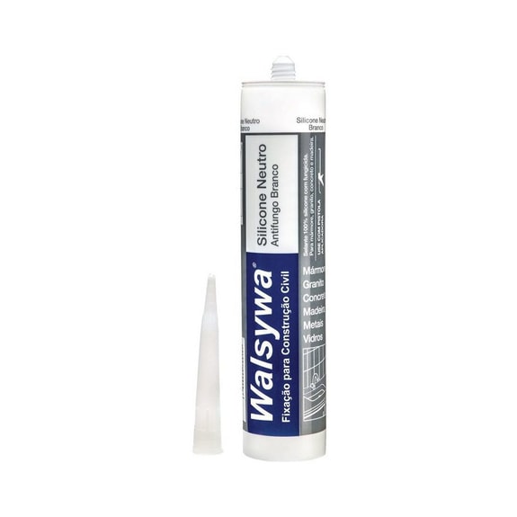 SILICONE WALSYWA  NEUTRO BRANCO 280 ML  COM 1 PC